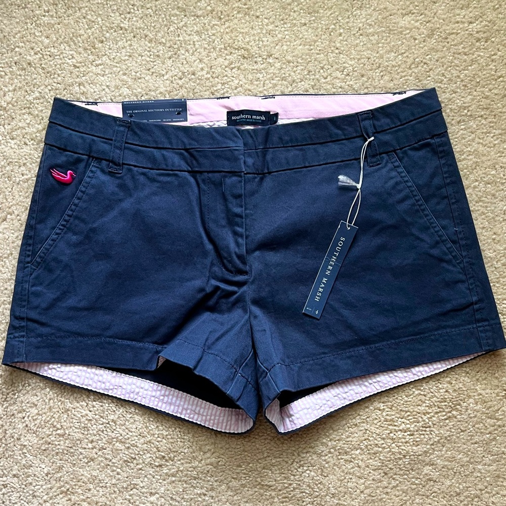 Southern Marsh Twill Shorts - Navy - Sz 4